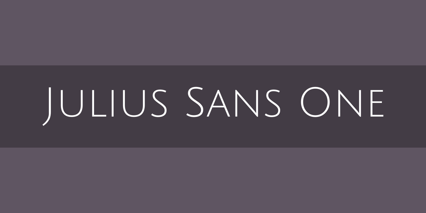 Font Julius Sans